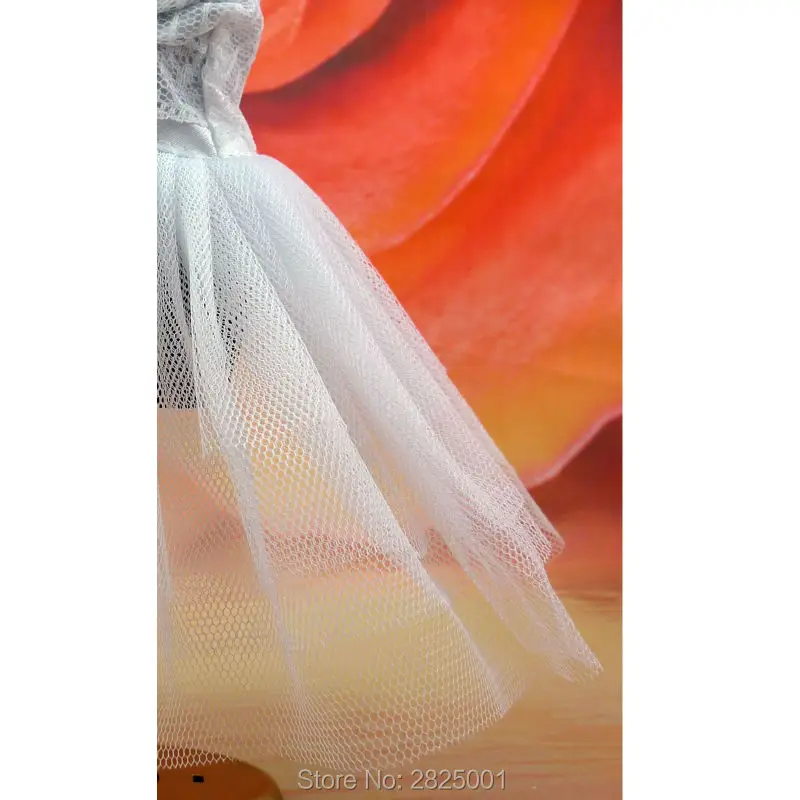 Ручной работы балетное платье для танцев Одежда Кружевной Костюм лямки белая