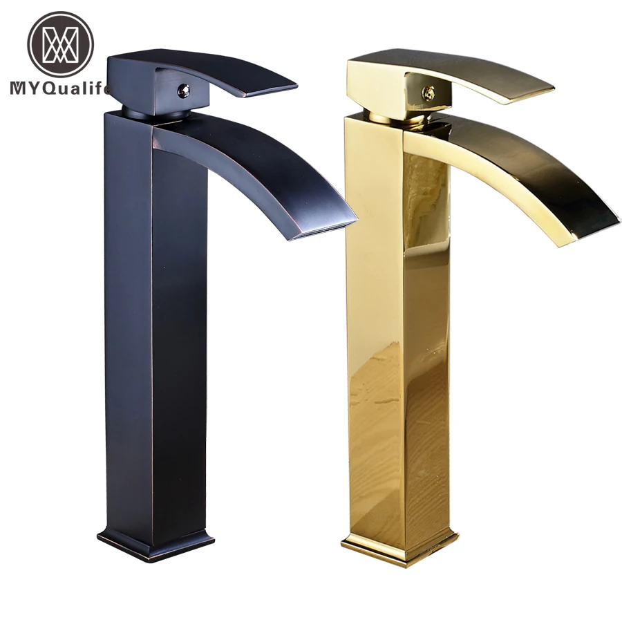 Латунный Смеситель для раковины кран с одной ручкой ванной комнаты квадратный