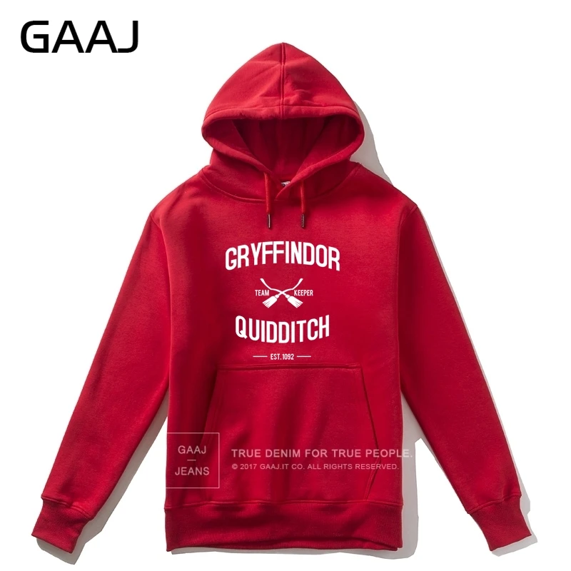 Red "Gryffindor Quidditch Team" мужская толстовка с капюшоном женская на молнии новая уличная скейтборда высокого качества Мужская брендовая одежда# DW844 - Цвет: Red