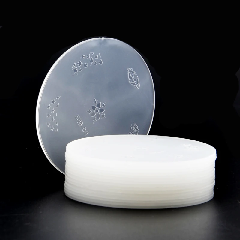 4 шт. Круглый штамп для дизайна ногтей шаблоны Французский цветок розы цветочные