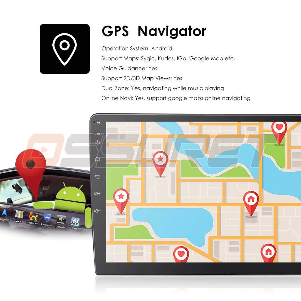 2 Din 9 'Ɗ ядра Универсальный Android 0 1 ГБ RAM автомобильное радио стерео GPS навигация