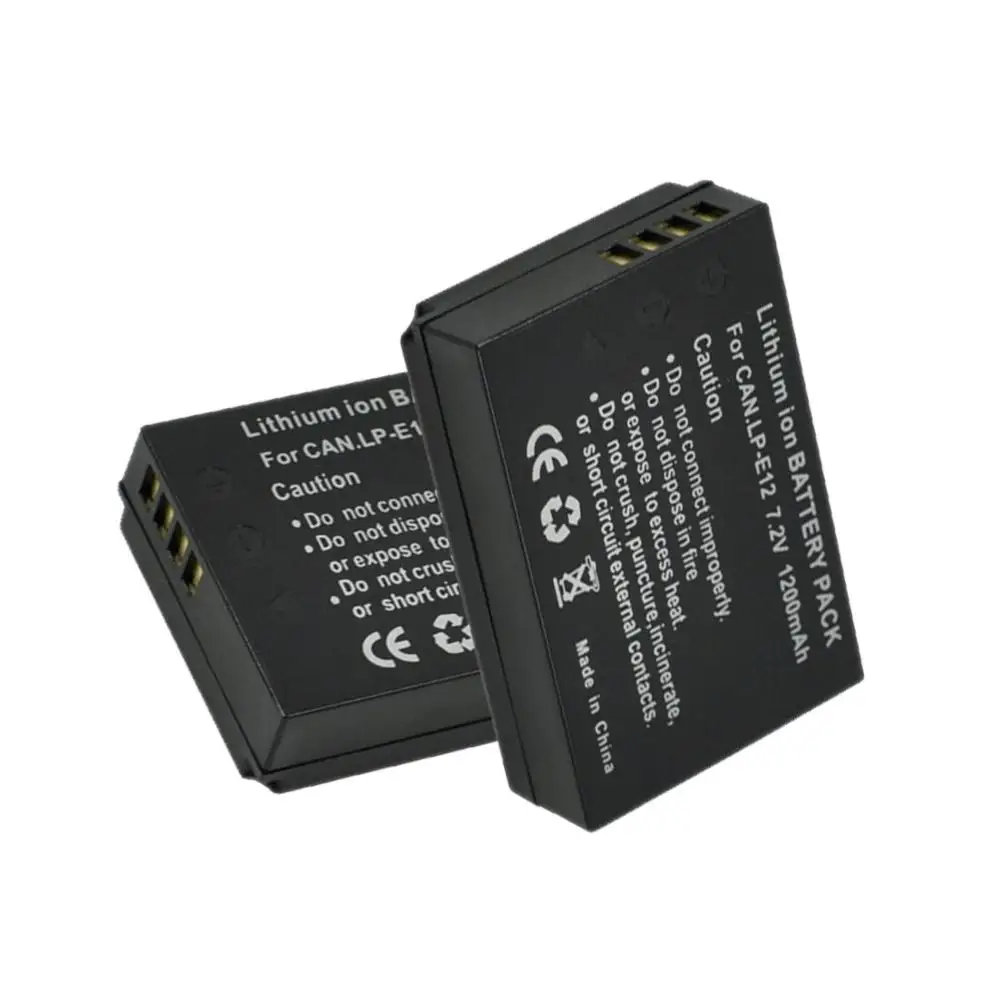 3 шт. 1200 мАч LP-E12 LPE12 LP E12 батареи для камеры + ЖК-дисплей USB двойное зарядное