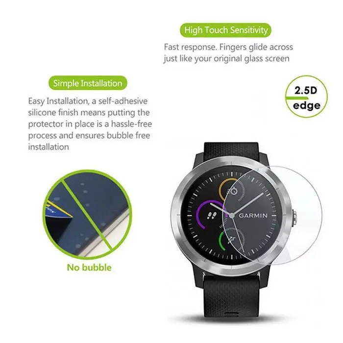 Закаленное стекло 9H Смарт-часы экран Защитная пленка для Garmin прозрачный Vivoactive 3 |