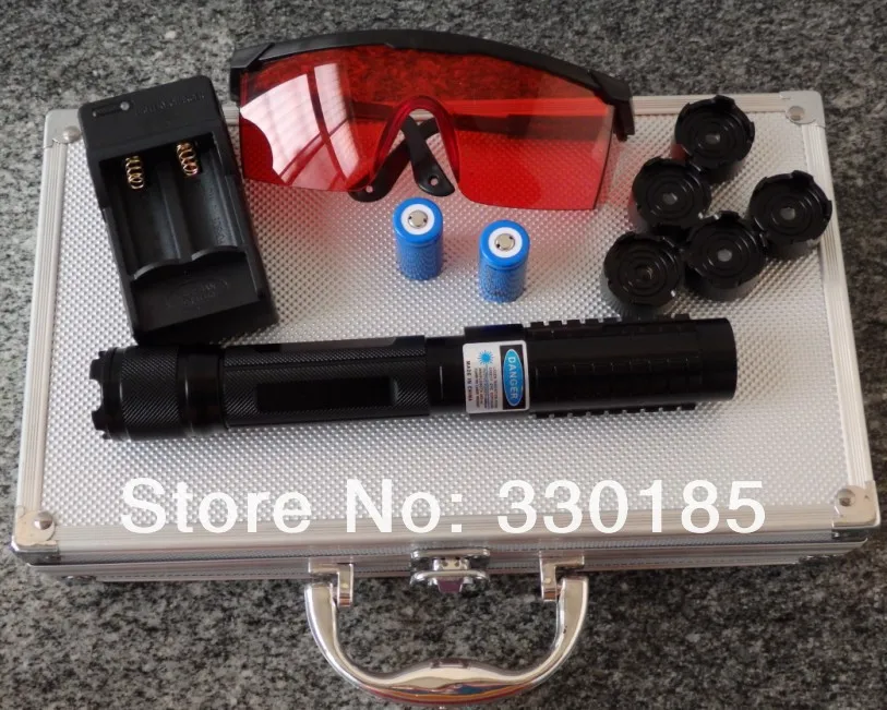 

High Power Military 500000m 500w Blue Laser Pointers 450nm Flashlight Burning Match/Burn light cigars/candle/black Hunting
