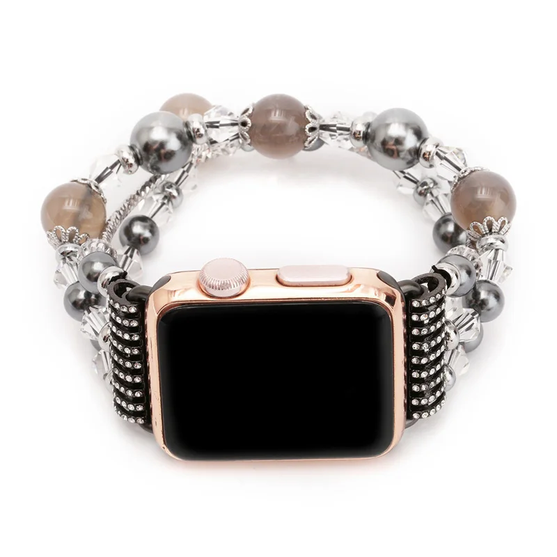 URVOI band для apple watch series 6 SE 5 4 3 2 роскошный Агат со спиральным гибким шнуром ремешок