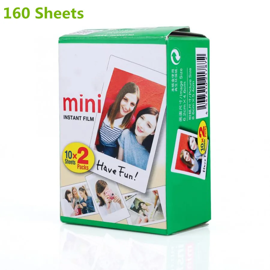 Фотобумага для Fujifilm Instax Mini 9 8 с белым краем 20-200 листов Fuji Instax Mini 8/7 s/25/50/90 - Цвет: 160 Sheets