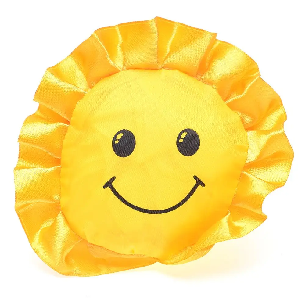 

Sun flower Funny shopping bag folding reusable Pocket Shoulder handle Bag Polyester for Travel Grocery Tote