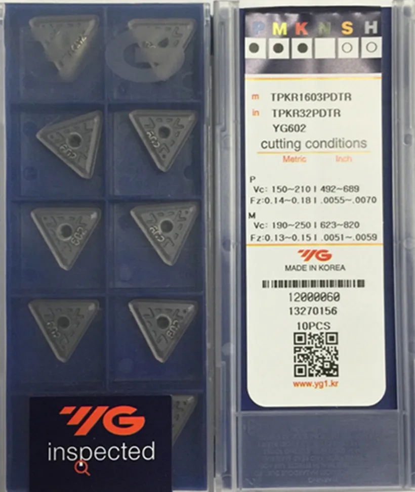 TPKN1603 TPKR1603 PDTR YG602 100% Сделано в Корее оригинальная зернистая карбидная вставка