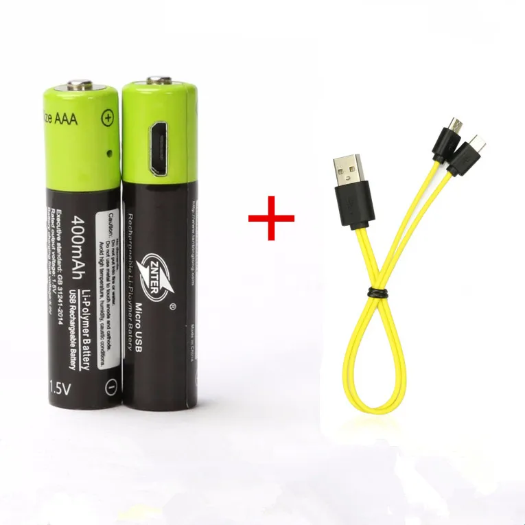 C Горячая Распродажа ZNTER 1,5 V AAA перезаряжаемая батарея 600mAh USB перезаряжаемая литий-полимерная батарея Быстрая зарядка через Micro USB кабель - Цвет: C