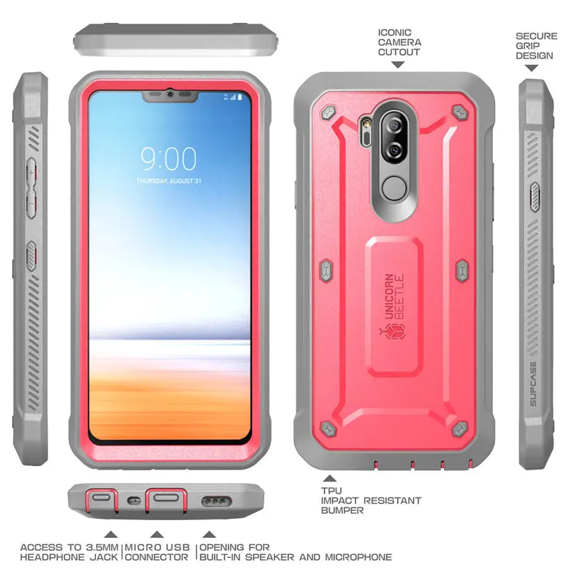 SUP чехол для LG G7 чехол thinq крышка 6,1 дюймов UB Pro полный корпус прочная кобура клип Защитный чехол со встроенной защитной пленкой