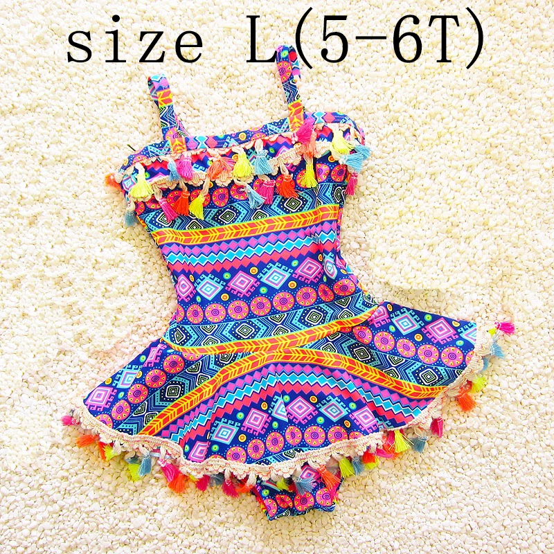 Blue L Dollplus Kids Swimmer for Girls Bathing Suit Children One Piece Swimwear Girl Printing Cute Print Beachwear baby girl swimwear - Цвет: Blue L