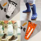 Стильные детские носки с рисунком мыши, лисы, хлопковые детские носки с рисунком для младенцев, детские носки для мальчиков и девочек, теплые гольфы с высокими штанинами