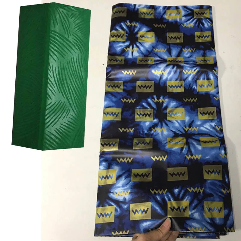 Африканская ткань Bazin riche ткань tissu africain хлопок вышитые Базен riche getzner с тюлевым кружевом комплект африканская кружевная ткань - Цвет: as picture