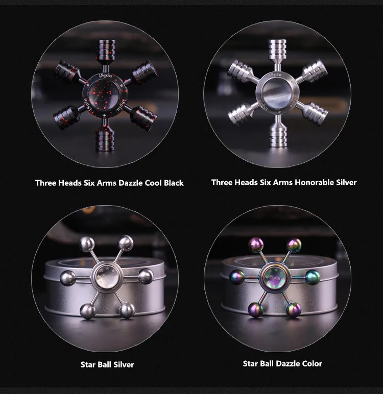DIY три головы шесть рук шестиугольная спираль ручной Fighet Spinner гироскоп EDC СДВГ снятие стресса Антистресс игрушки палец Спиннер