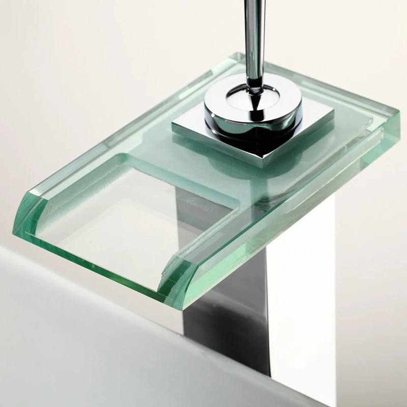 Бакала классический для Ванной Кран хромированный цвет Led водопад раковина