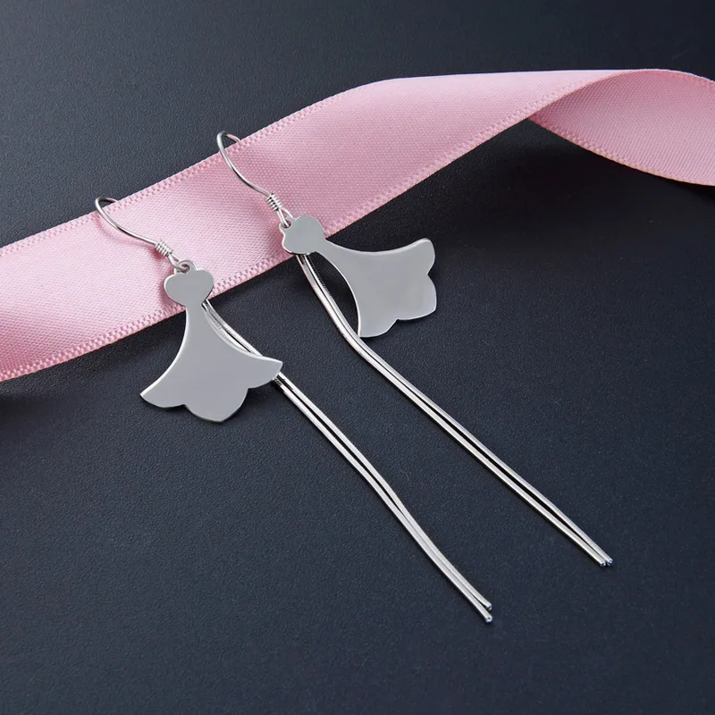 S925 Стерлинговое Серебро Висячие серьги женские модные ювелирные изделия девушка