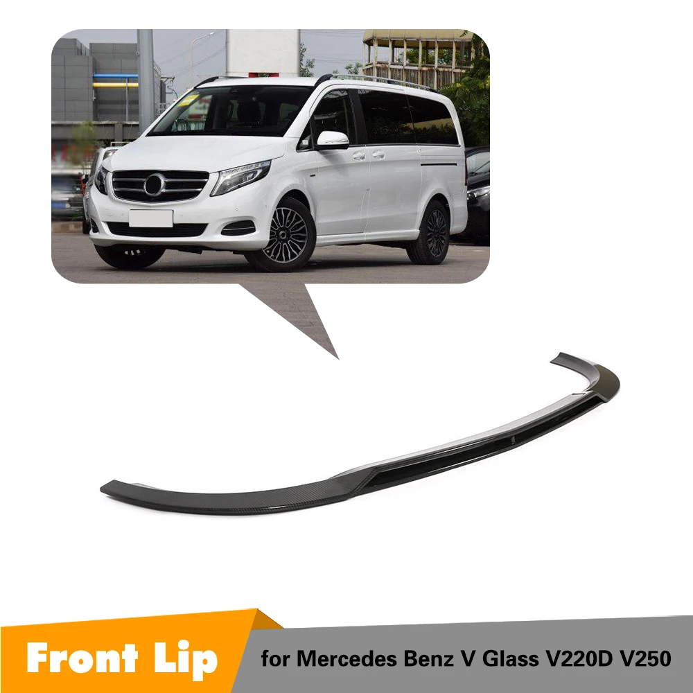 Аксессуары из углеродного волокна для Mercedes-Benz V-Class W447- передний бампер спойлер протектор