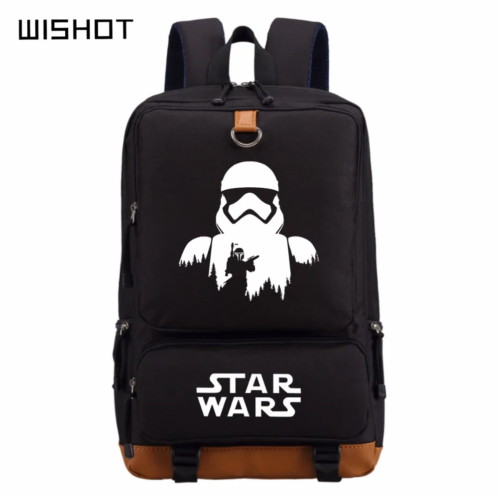 WISHOT Darth vader Star Wars backpack casual teenagers Men women's Student School Bags travel Laptop | Багаж и сумки