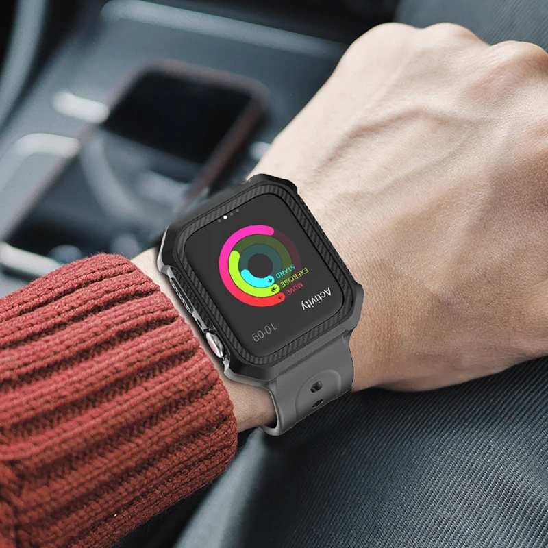 Силиконовый ремешок Laforuta для Apple Watch 44 мм 40 iWatch серии 4 спортивный браслет мужчин и