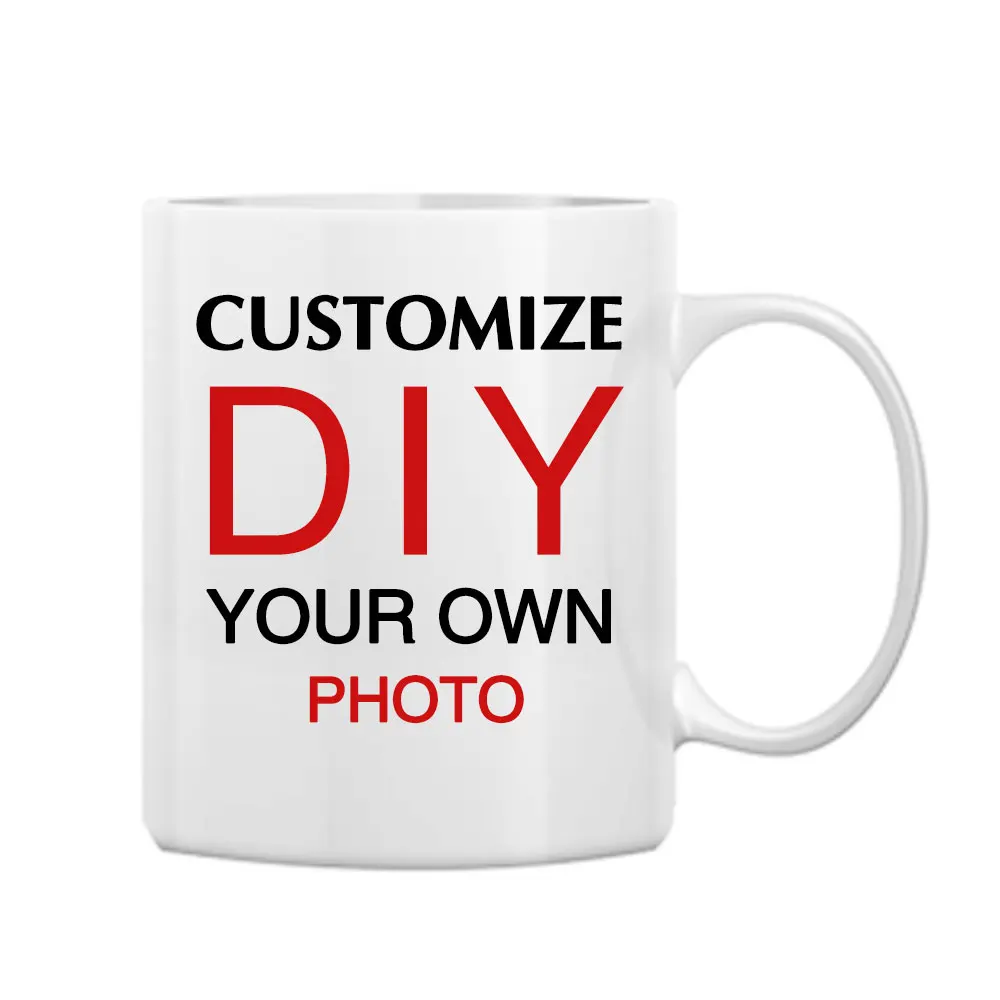 Персонализированные кружки для кофе добавьте свой фото логотип или текст 11 унций