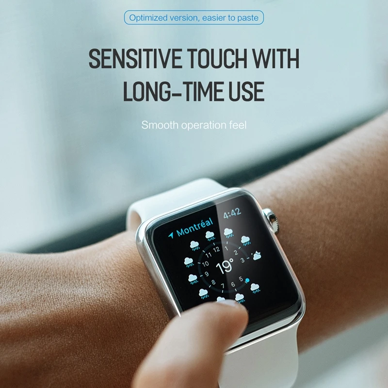 2 шт в партии Защитная пленка для Apple Watch 4 обновленная Гидрогелевая i watch размером 40