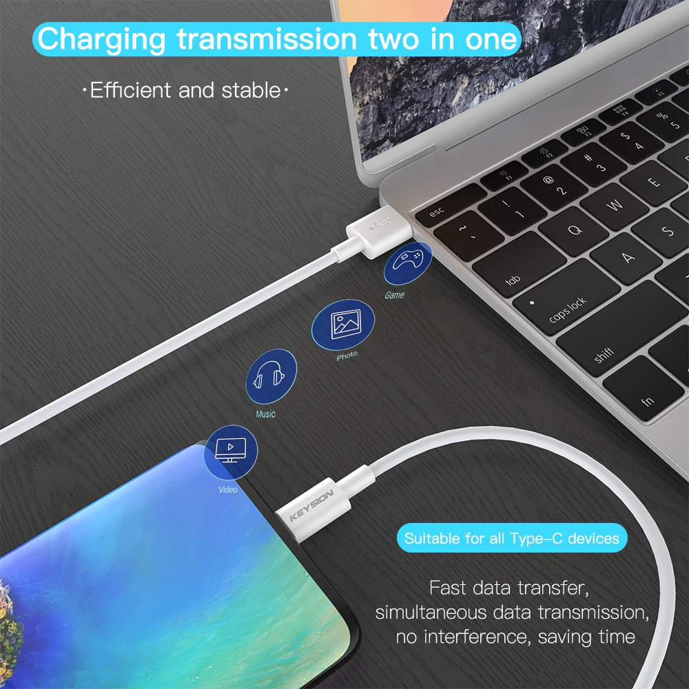 Кабель KEYSION USB Type-C для Huawei P30/P20 Pro/Mate20/10 Pro/P10 Plus lite 5A быстрая зарядка | Мобильные