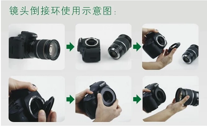 Черное алюминиевое кольцо адаптер 55 мм для Sony E NEX макро обратного хода с