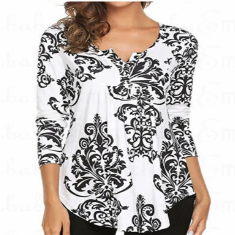 

MeiHuiDa 2018 Autumn new Style Fashion Women Long Sleeve Vintage Button Tunic Tops Loose Casual Blouse Plus