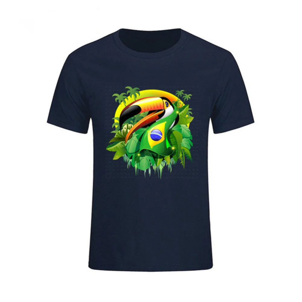 Забавная футболка Toco Toucan с флагом Бразилии новая модель 2018 Camisa Masculina коротким