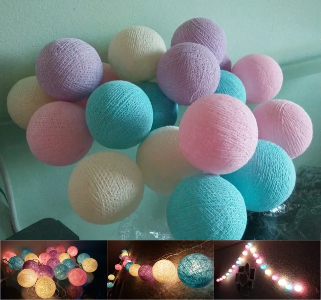 2019 новый дизайн милая гирлянда с хлопковыми шариками пони сказочные огни Свадьба