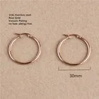 30 мм Титан 316L серьги-кольца из нержавеющей стали розовое золото цвет вакуумное покрытие не выцветает аллергенный