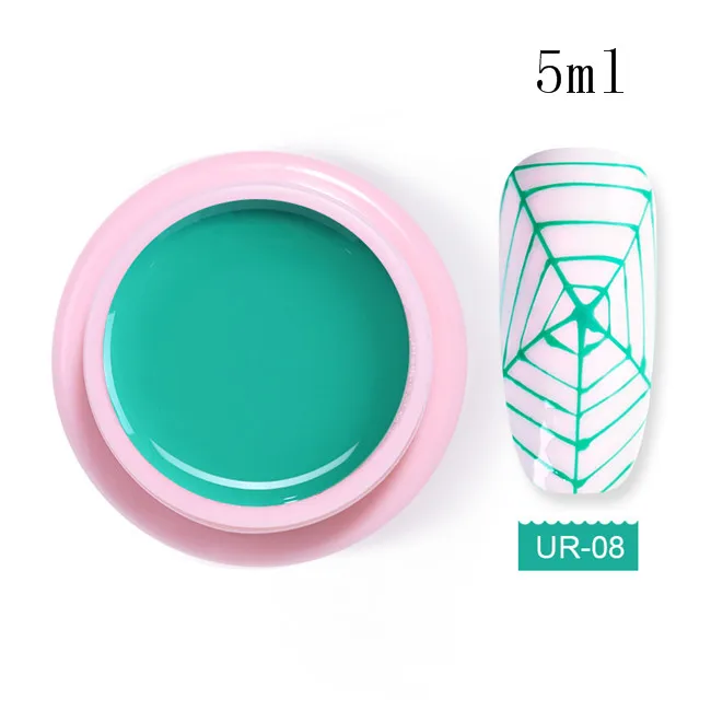 5ml Gel 8 Ur Sugar 7 мл Лак для ногтей с металлическим пауком эластичный гель для рисования для ногтей с шелковым пауком впитывающийся УФ-гель покрытые лаком ногти DIY - Цвет: 5ml Gel 8