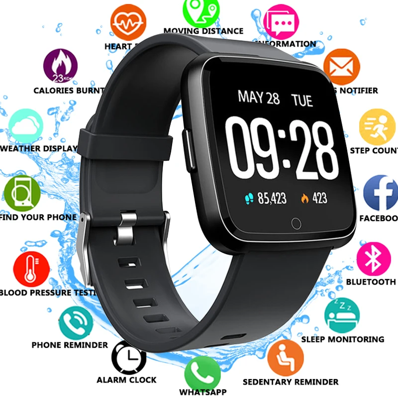 2019 Smartwatch Водонепроницаемый Носимых устройств монитор сердечного ритма крови