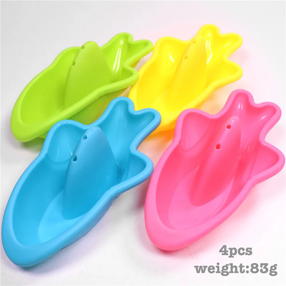 4 pcs 4/8 шт. набор ванны младенца Лодка Корабль игрушка Детские Ванная комната образования водная игрушка для детей Для мальчиков и девочек от 1 до 3 ванна для малышей пены пляжные Плавание бассейн - Цвет: 4 pcs
