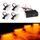 4x3 светодиодный автомобиль решетка светильник переднего бампера мигать гриль светильник полицейский пожарный светодиодный стробоскоп вспышка Предупреждение лампа аварийного освещения