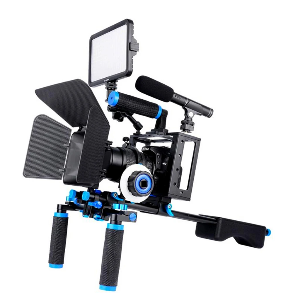 DSLR Rig камера клетка комплект Плечевой стабилизатор система видео поддержка установка для Canon 5D Mark III IV 6D 7D Nikon D7200 Sony A7 GH5 GH4