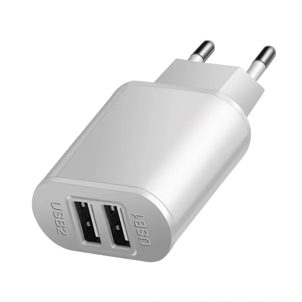 USB зарядное устройство для путешествий 5V2A настенный адаптер зарядное устройство для мобильного телефона Зарядка для iPhone7 Xiaomi samsung huawei и кабель Micro-USB в оплетке - Тип штекера: EU White Charger
