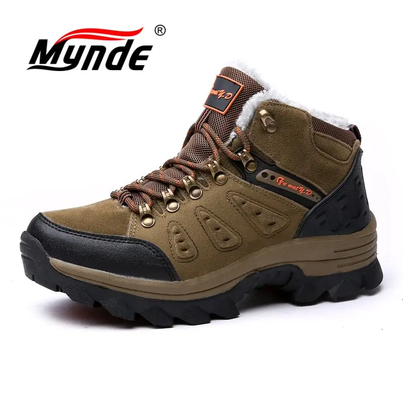 Mynde/брендовые зимние меховые теплые ботинки для мужчин Кроссовки Мужские