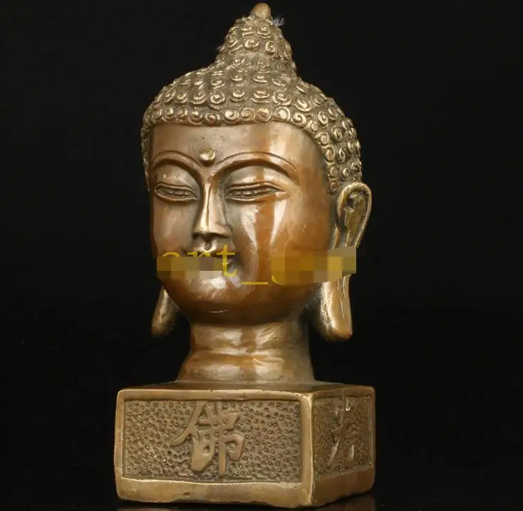 Buddhism Seal Brass Statue Buddha'S Light Shines Chinese Vintage | Дом и сад