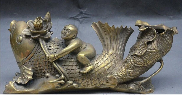 ZSR918 + китайская Бронзовая детская подставка в форме цветка лотоса для езды на