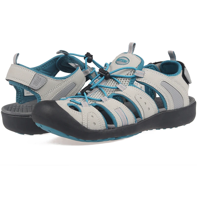 Сандалии GRITION женские из нубука уличная пляжная обувь плоская подошва