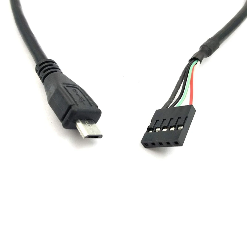 (2-Pack) 50CM 5 Pin Motherboard Female Header to Micro-USB Male Adapter Dupont Extender Cable (5Pin/Micro-USB) | Электроника