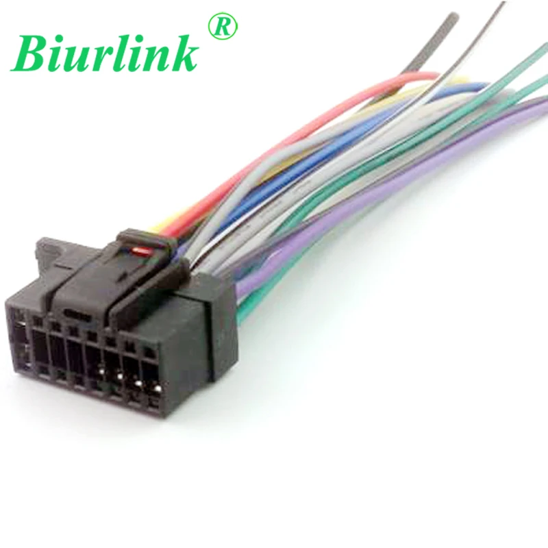 16Pin Harness Cable Biurlink Aftermarket стерео радио приемник Замена провода жгута кабель для sony 16Pin порт(8+ 8) Pin ISO порт - Название цвета: 16Pin Harness Cable