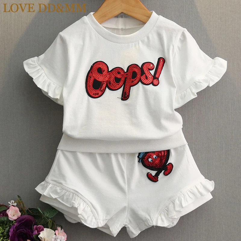 Комплекты для девочек LOVE DD & MM летняя новая детская одежда 2020 хлопковая футболка с