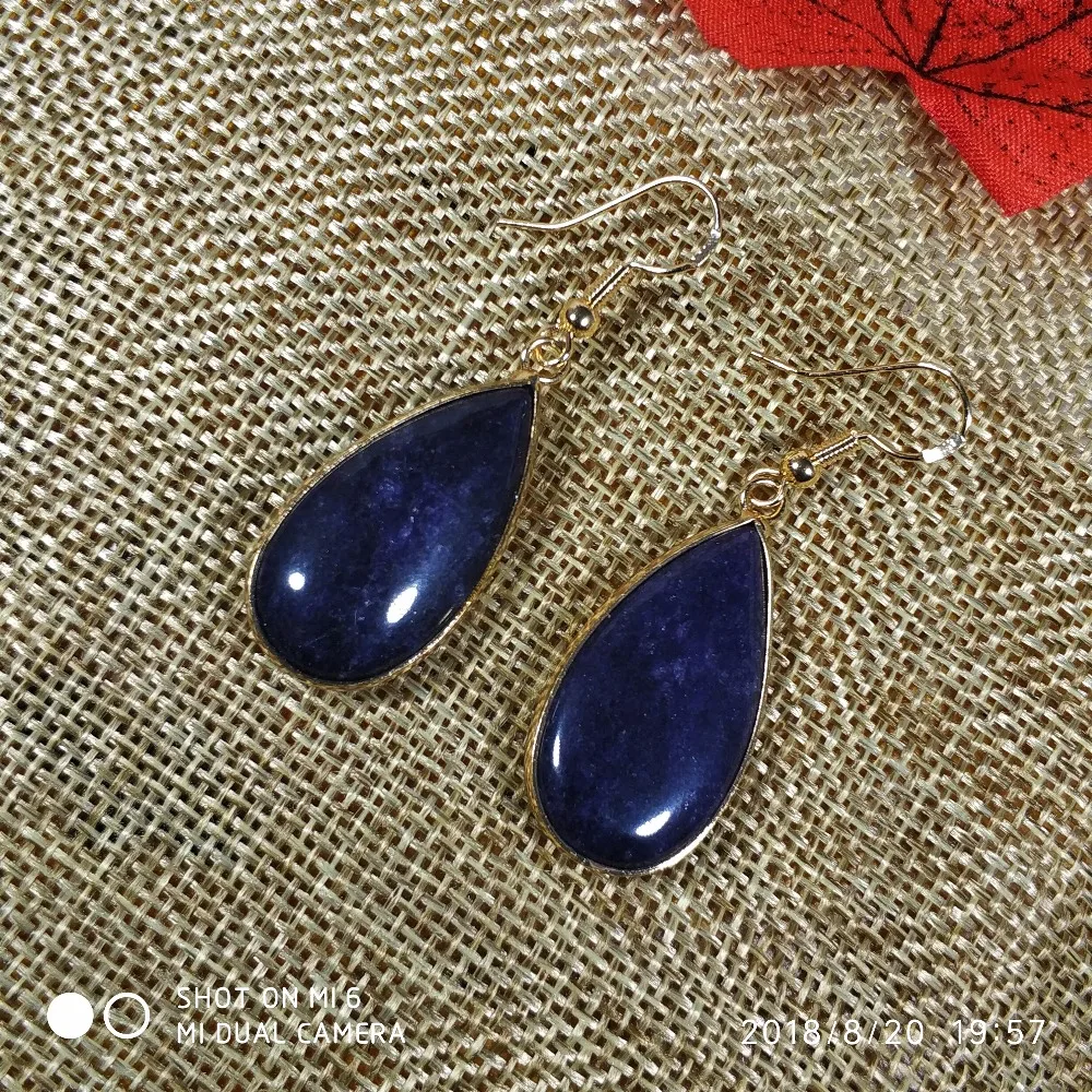GYWYNNew большие серьги-подвески из натурального камня серьги оригинального агата