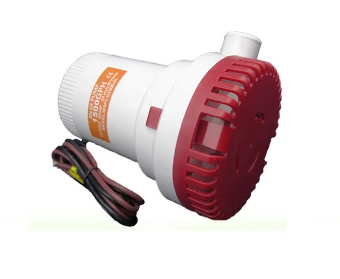 Погружной водяной насос постоянного тока 12 В 1500 галлонов в час маленький морской