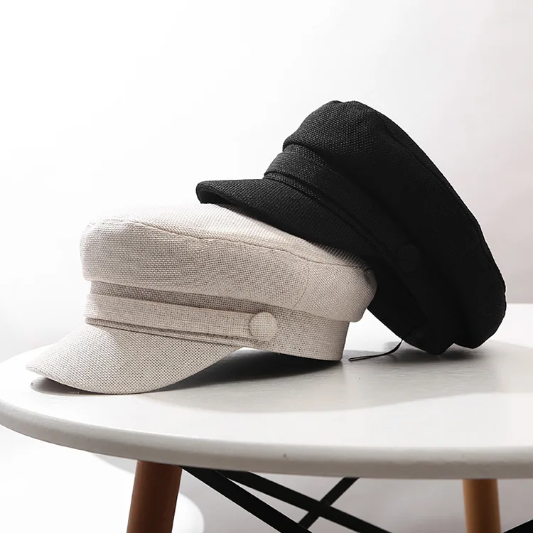 

New Retro Newsboy Caps Pure Color Octagon Hat Cotton Tongue Beret Men Women Newsboy Painter Cap Sun Visor Hats