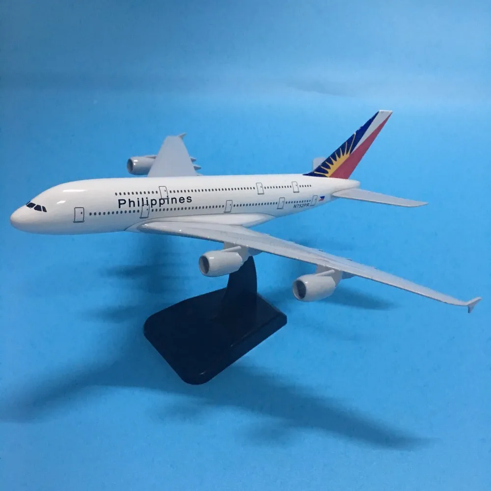 Модель самолета JASON TUTU 20 см модель Филиппинский Аэробус A380 из литого металла 1:200