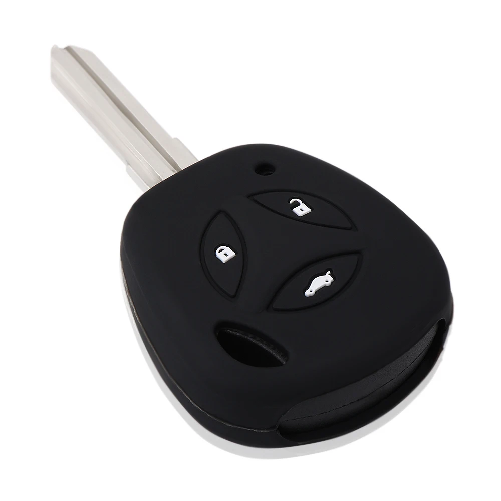 Автомобильный Стайлинг 3 кнопки силиконовый чехол для ключа автомобиля