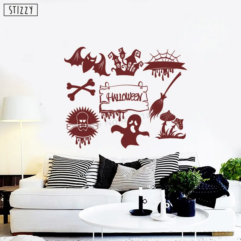 Настенная Наклейка stizzy Хэллоуин Праздник наклейки на стену с изображением